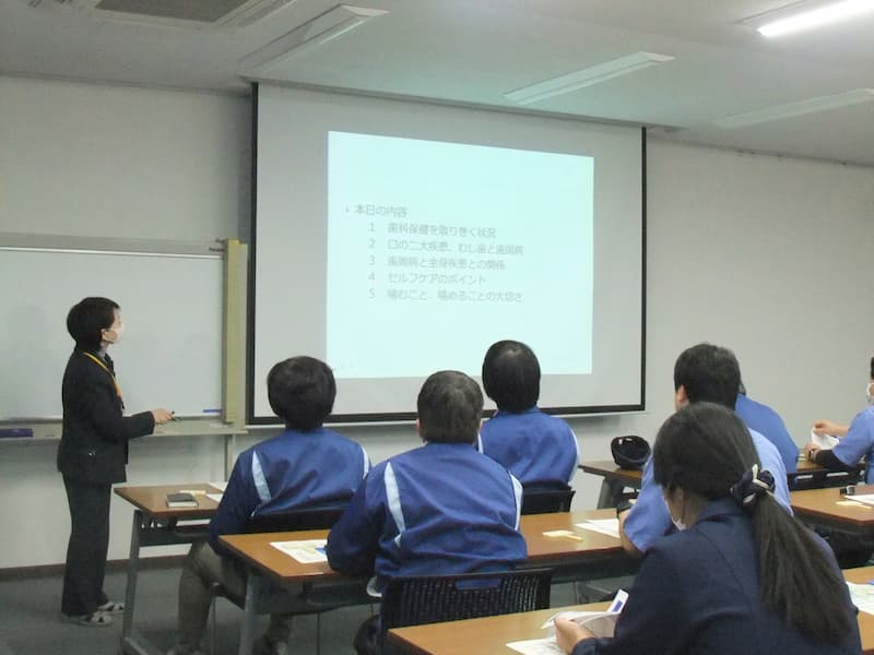 スクリーンに表示された目次