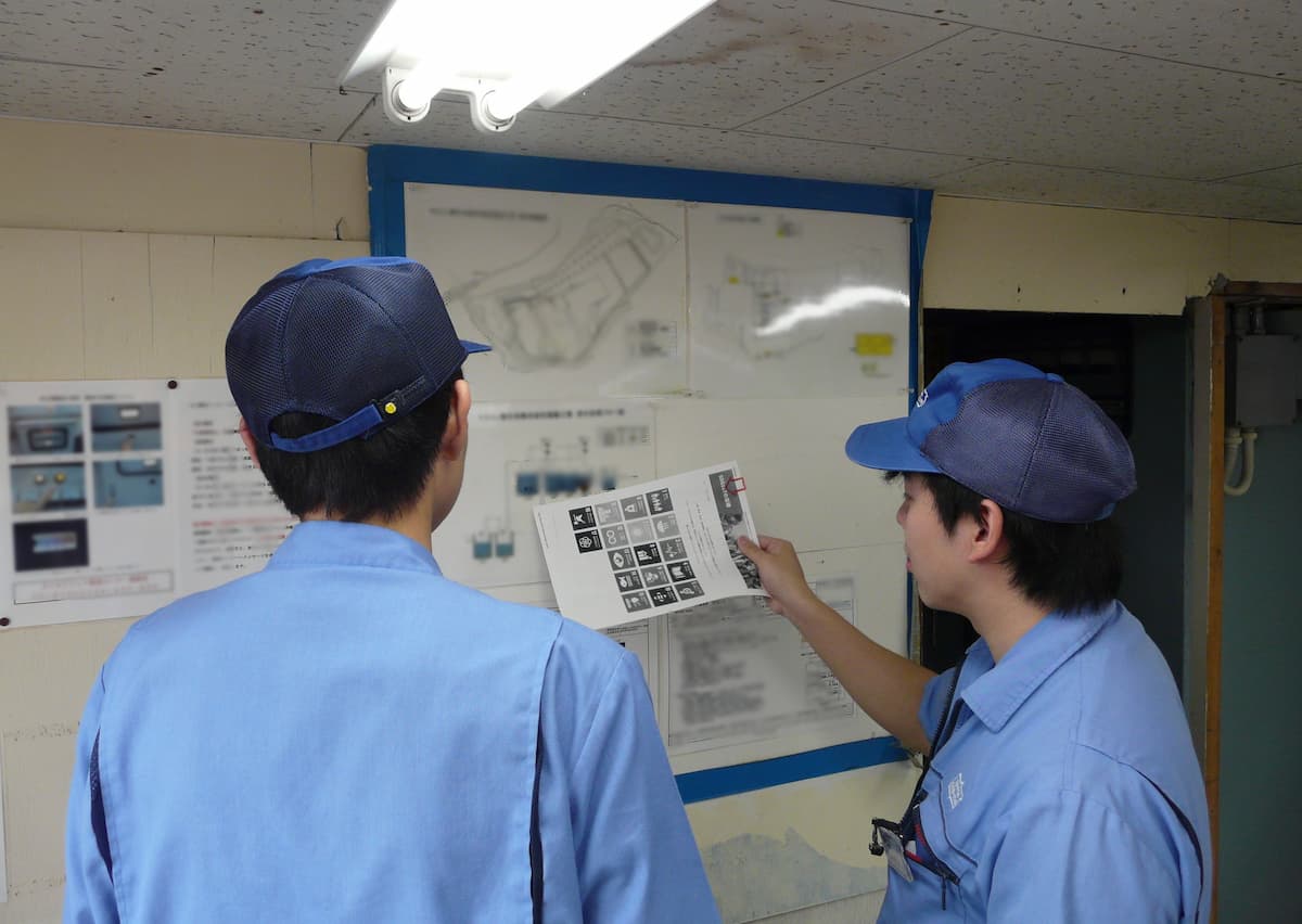 職場体験での工場紹介
