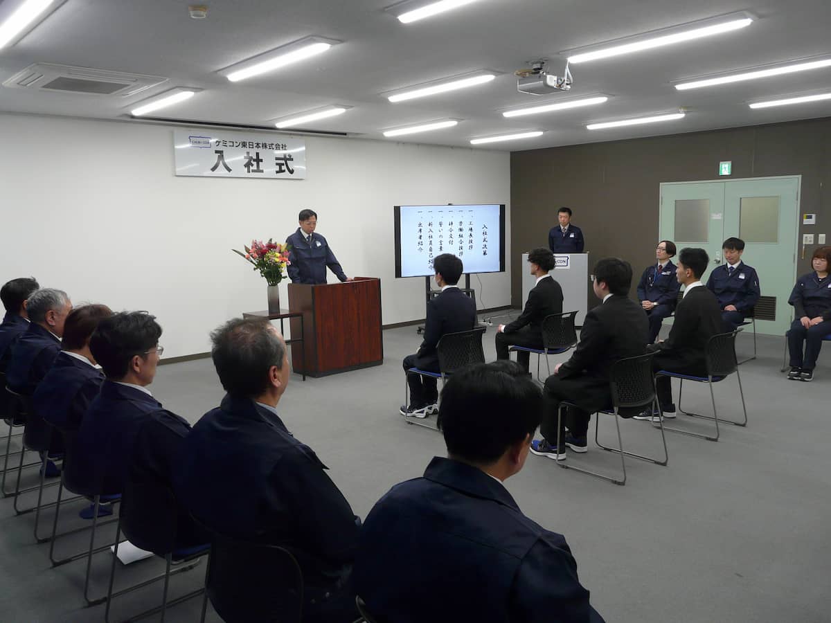 工場長挨拶の様子