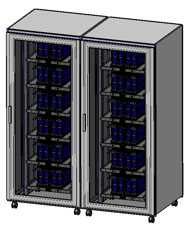 ラック構成例（モジュール12台収納 800V）